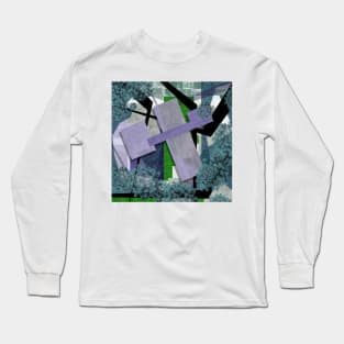 landscape house in architectural urban plan ecopop collage Long Sleeve T-Shirt